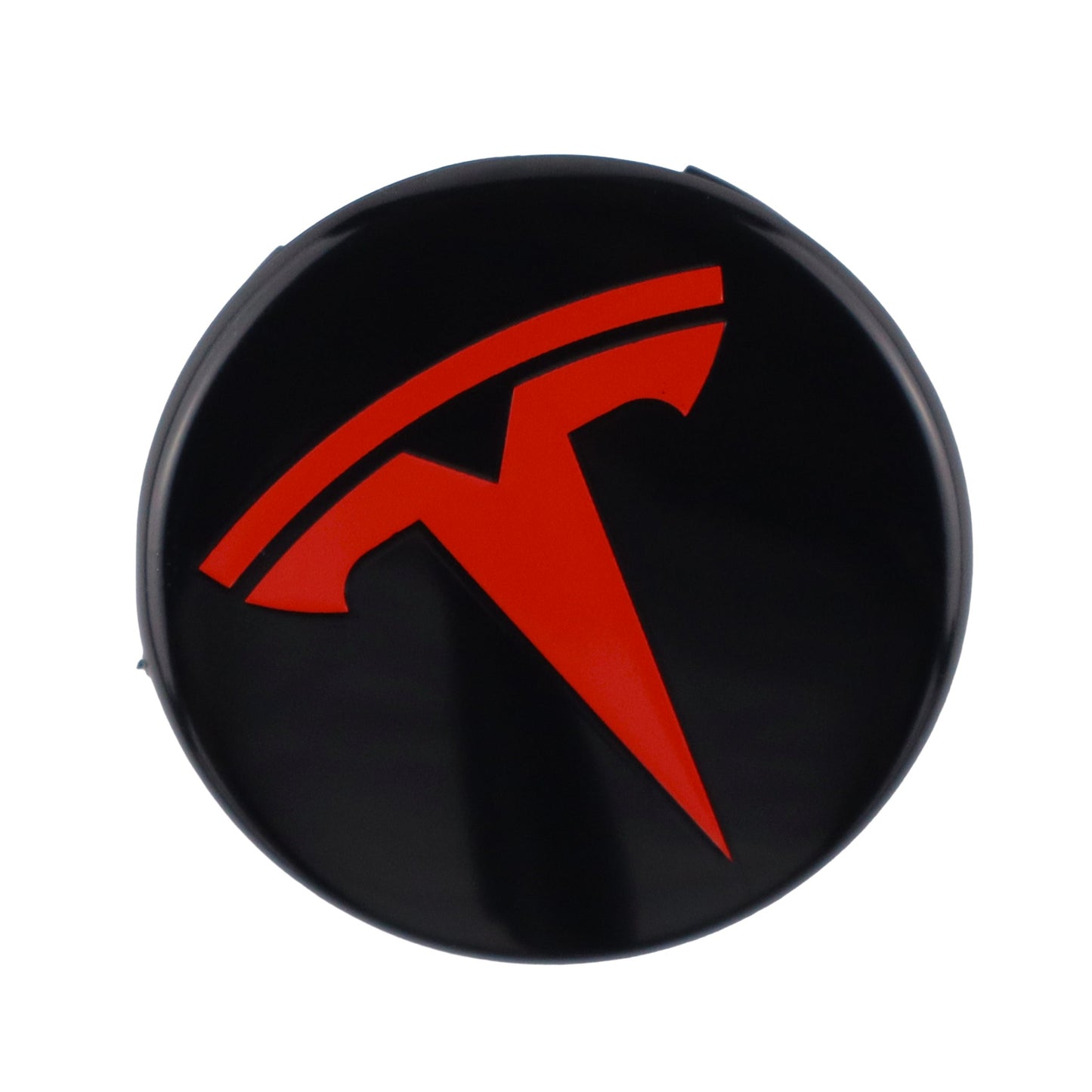 Hub Caps Compatible with Tesla Model S / 3 / X / Y – Black & Red Finish