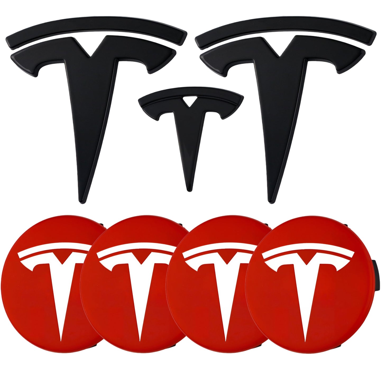 TESLA Emblem Overlay | Gloss Black