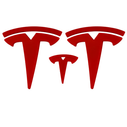 Tesla Emblem Overlay | Classic Red