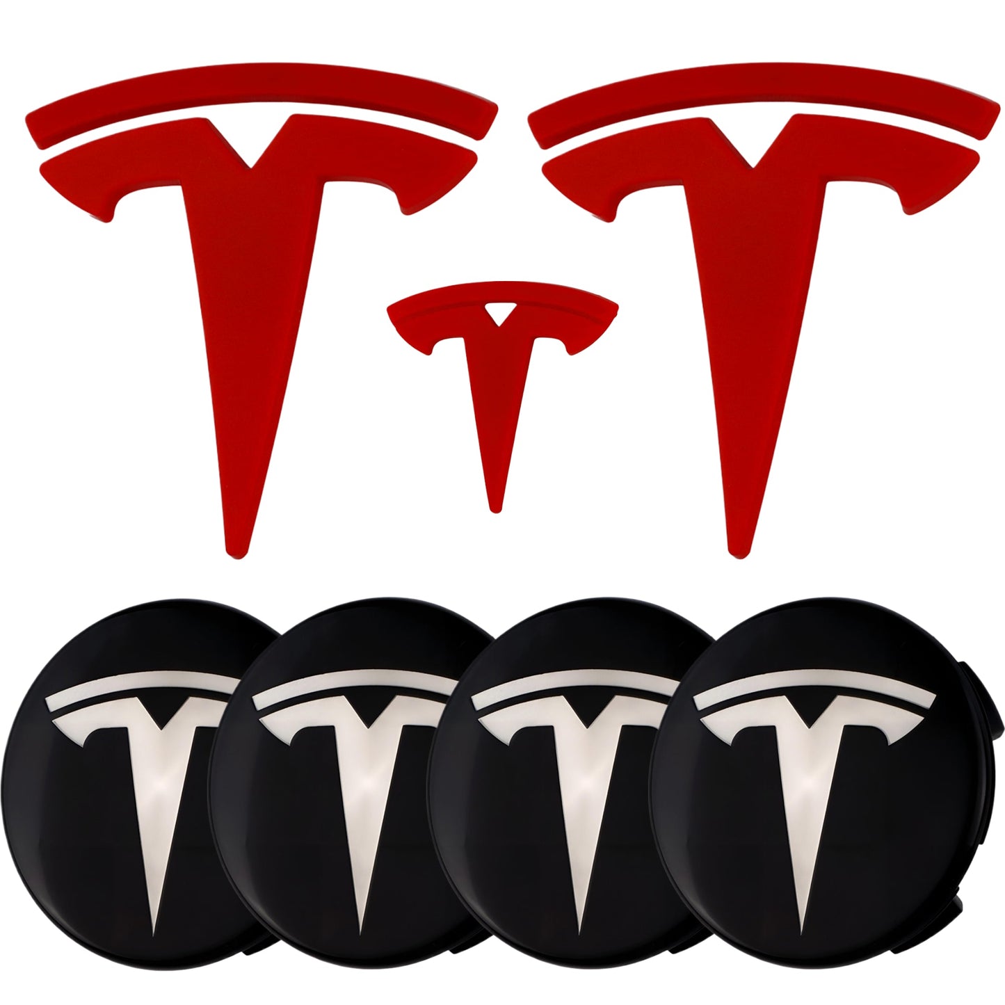 Tesla Emblem Overlay | Classic Red