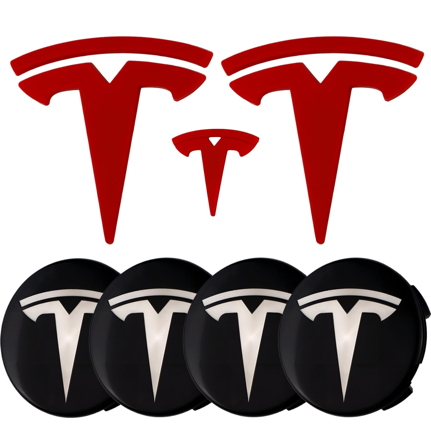 Tesla Emblem Overlay | Classic Red