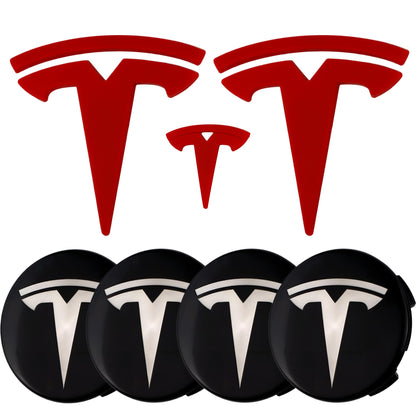 Tesla Emblem Overlay | Classic Red