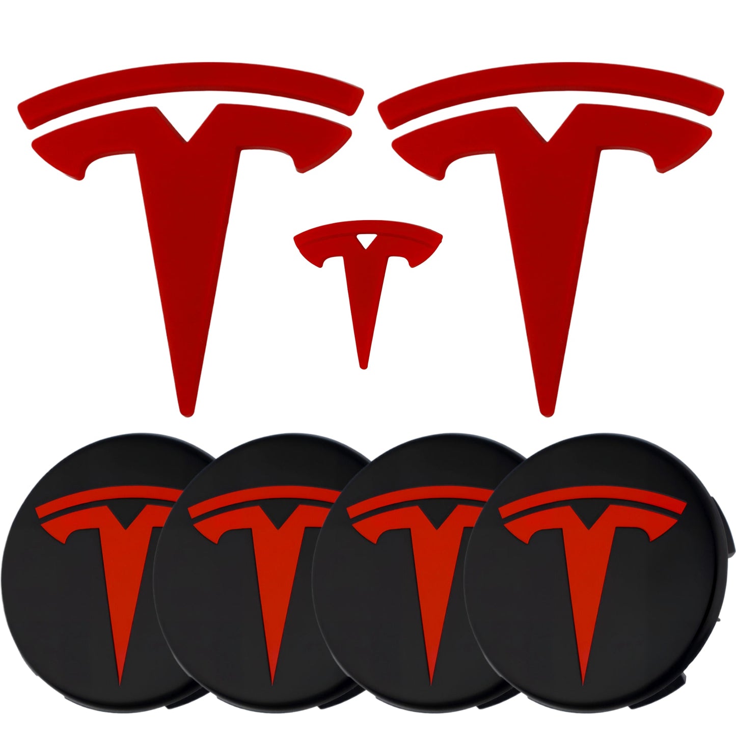 Tesla Emblem Overlay | Classic Red