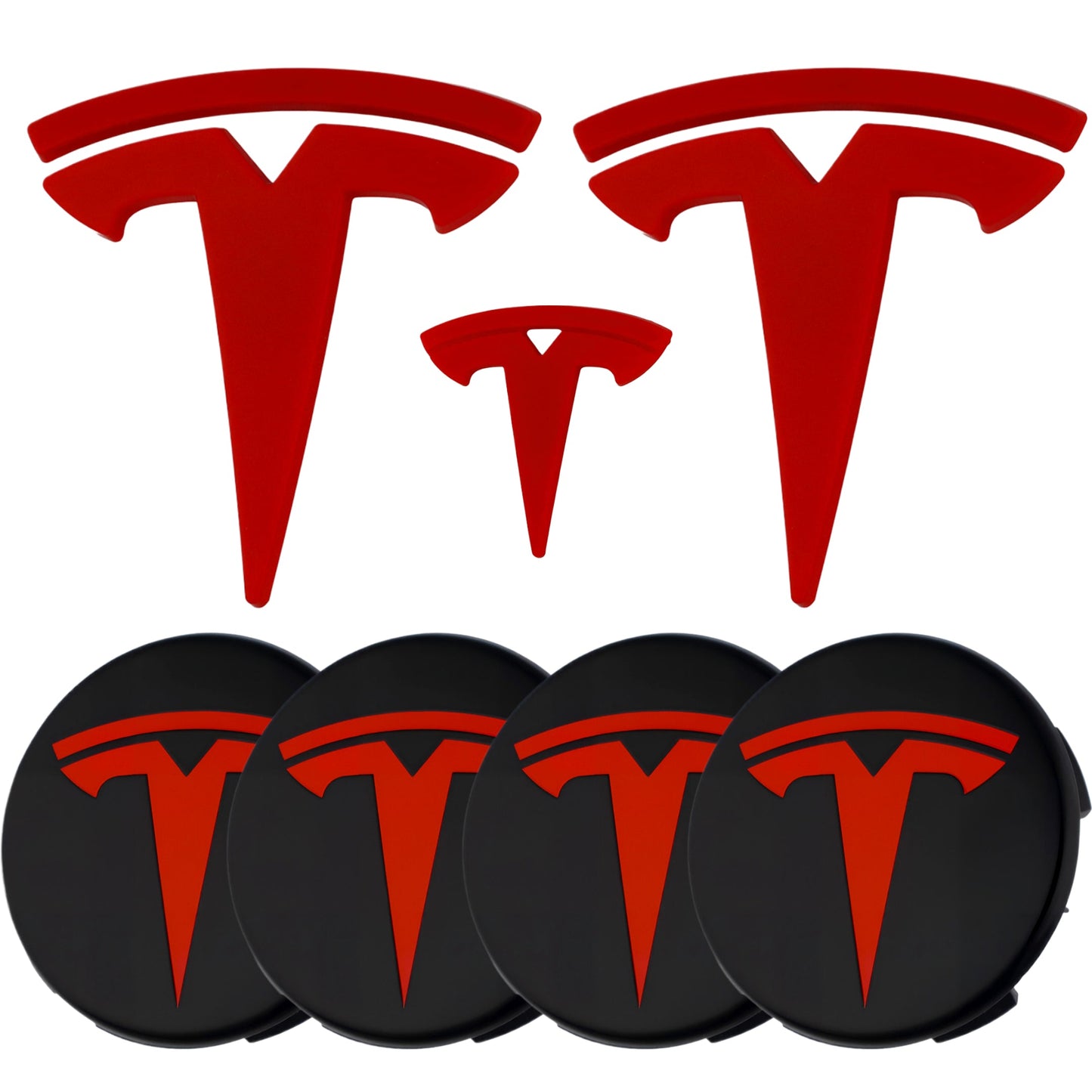 Tesla Emblem Overlay | Classic Red