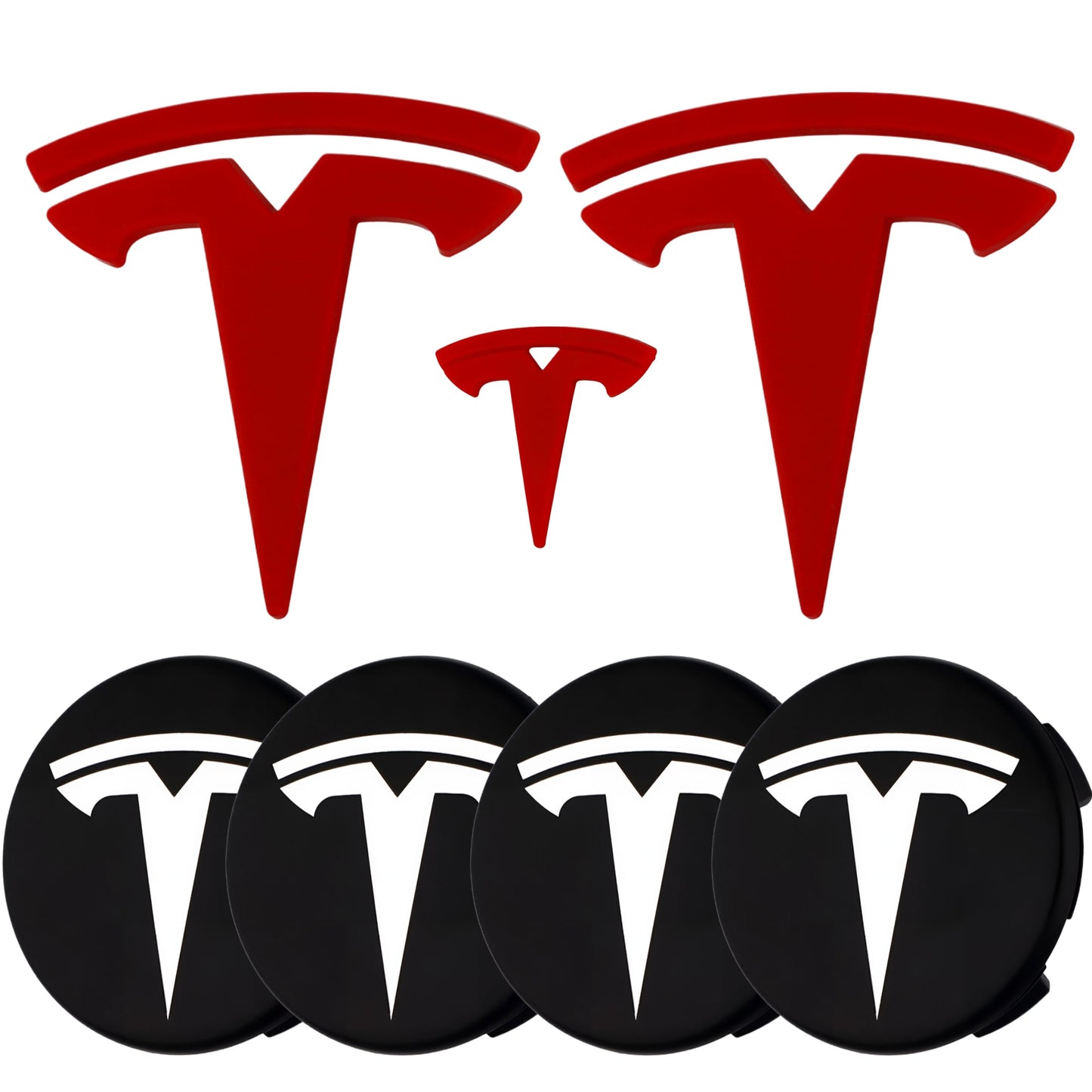 Tesla Emblem Overlay | Classic Red