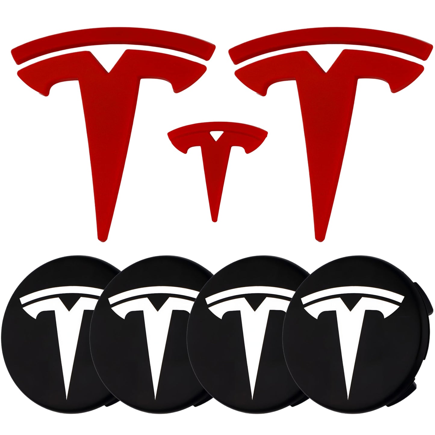 Tesla Emblem Overlay | Classic Red