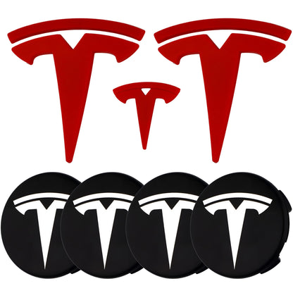 Tesla Emblem Overlay | Classic Red