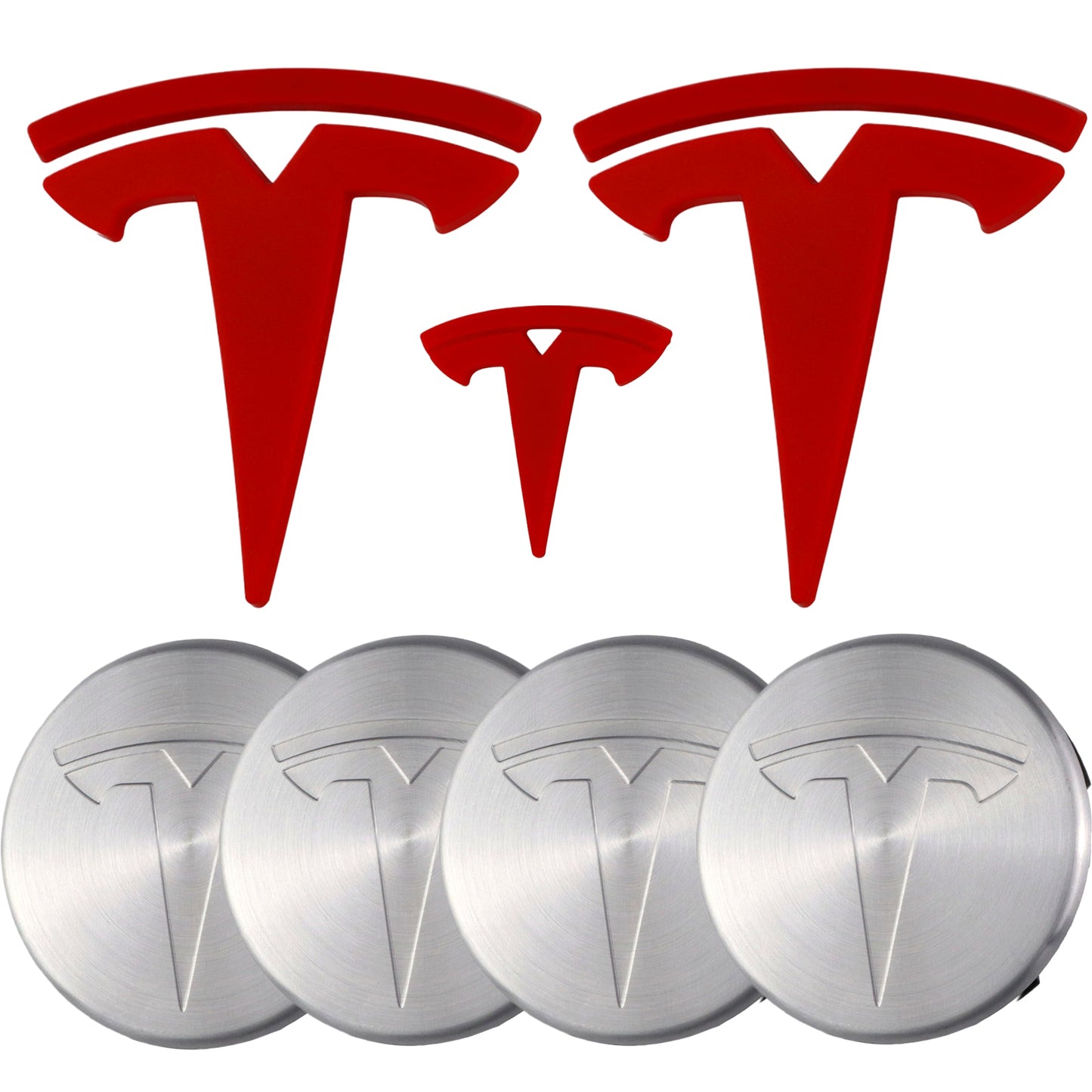 Tesla Emblem Overlay | Classic Red