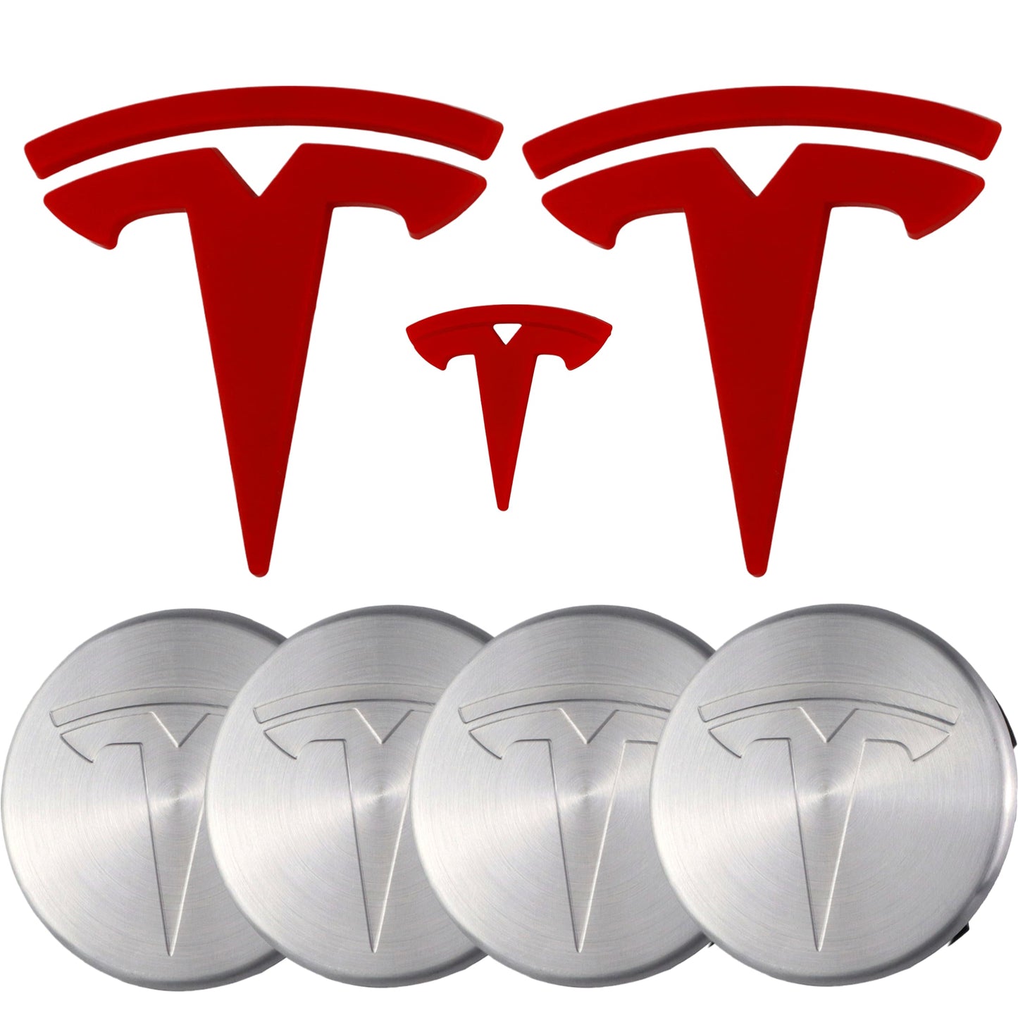 Tesla Emblem Overlay | Classic Red