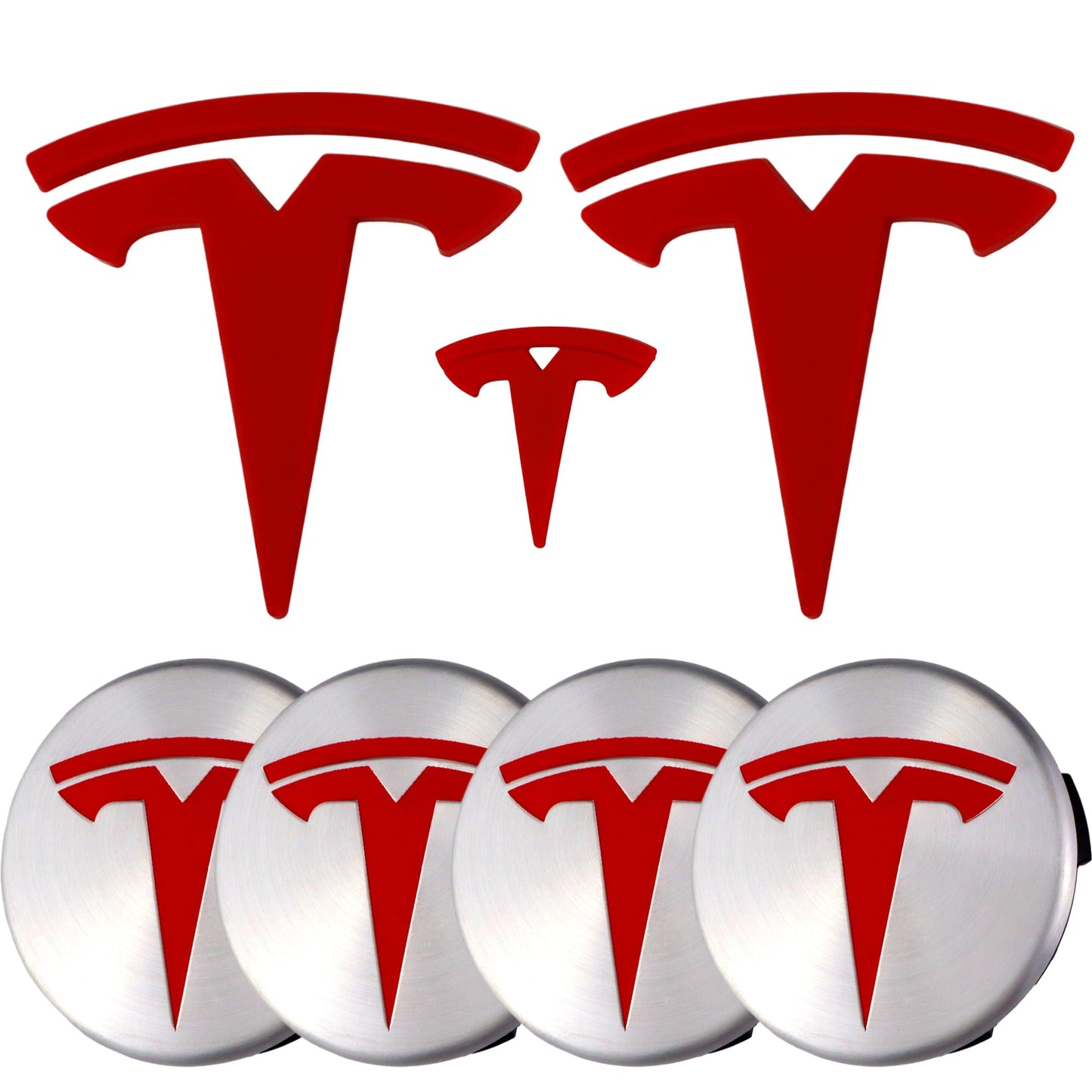 Tesla Emblem Overlay | Classic Red