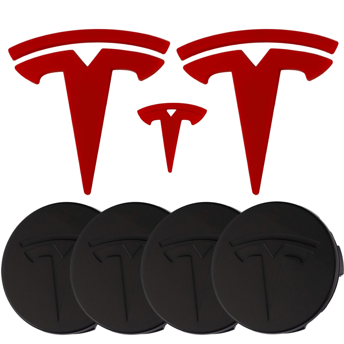 Tesla Emblem Overlay | Classic Red