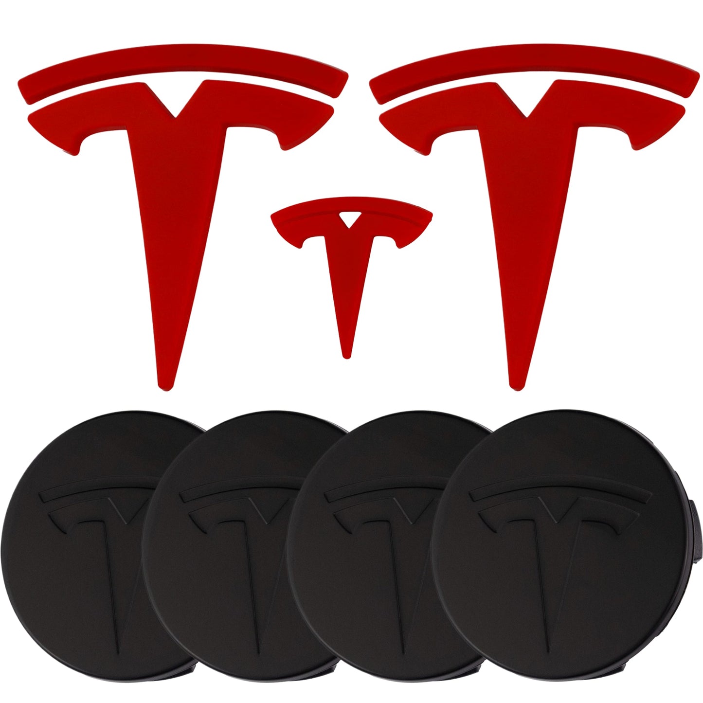 Tesla Emblem Overlay | Classic Red