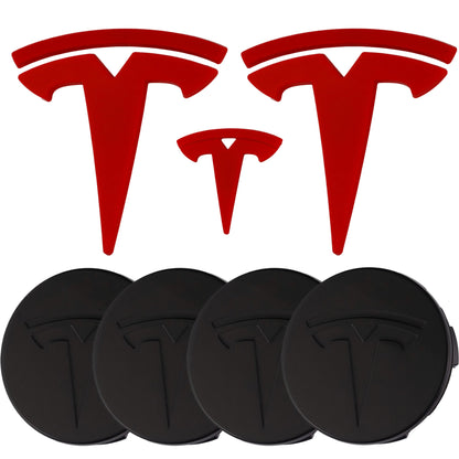 Tesla Emblem Overlay | Classic Red