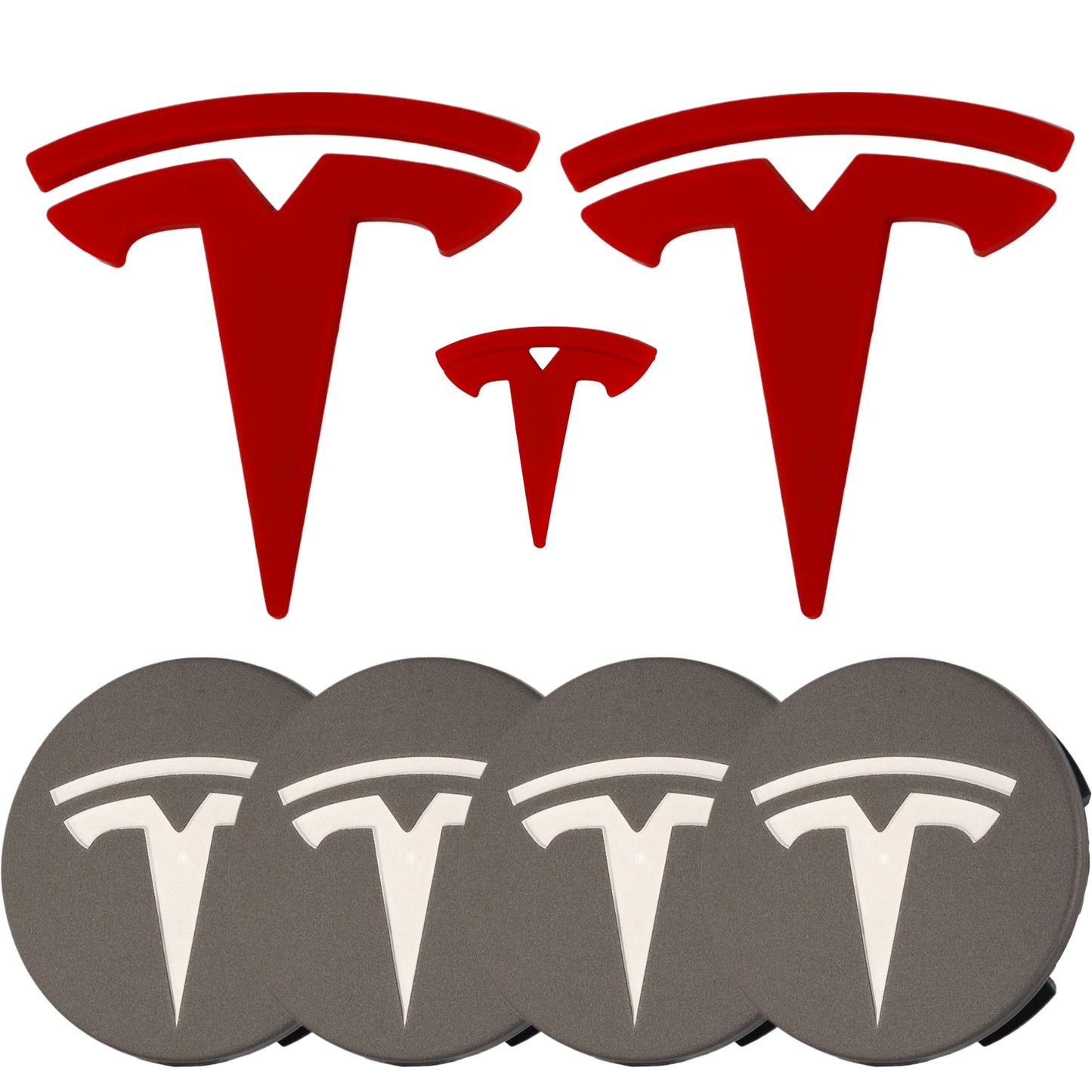 Tesla Emblem Overlay | Classic Red