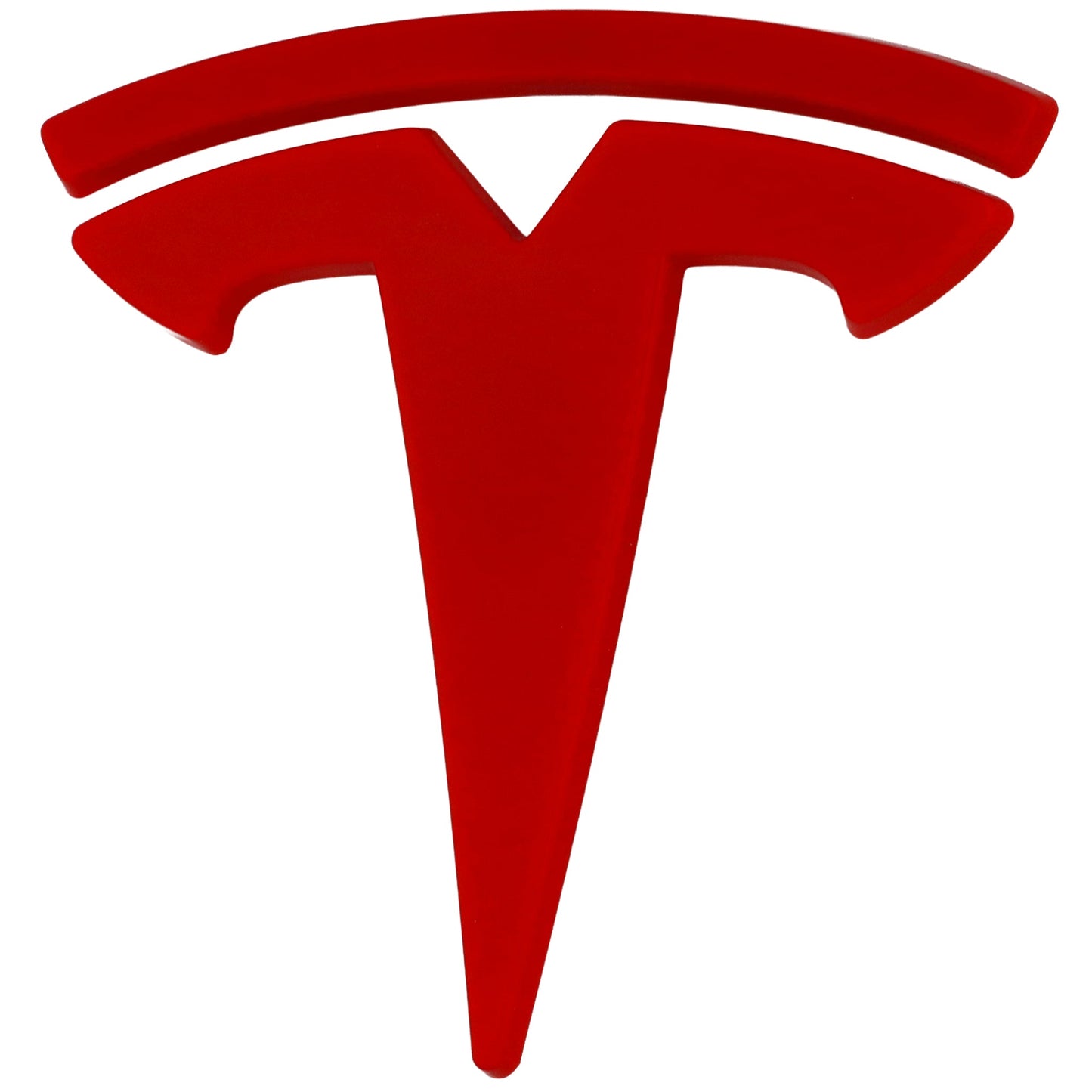 Tesla Emblem Overlay | Classic Red