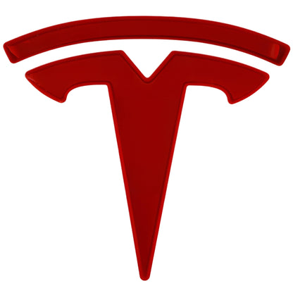 Tesla Emblem Overlay | Classic Red
