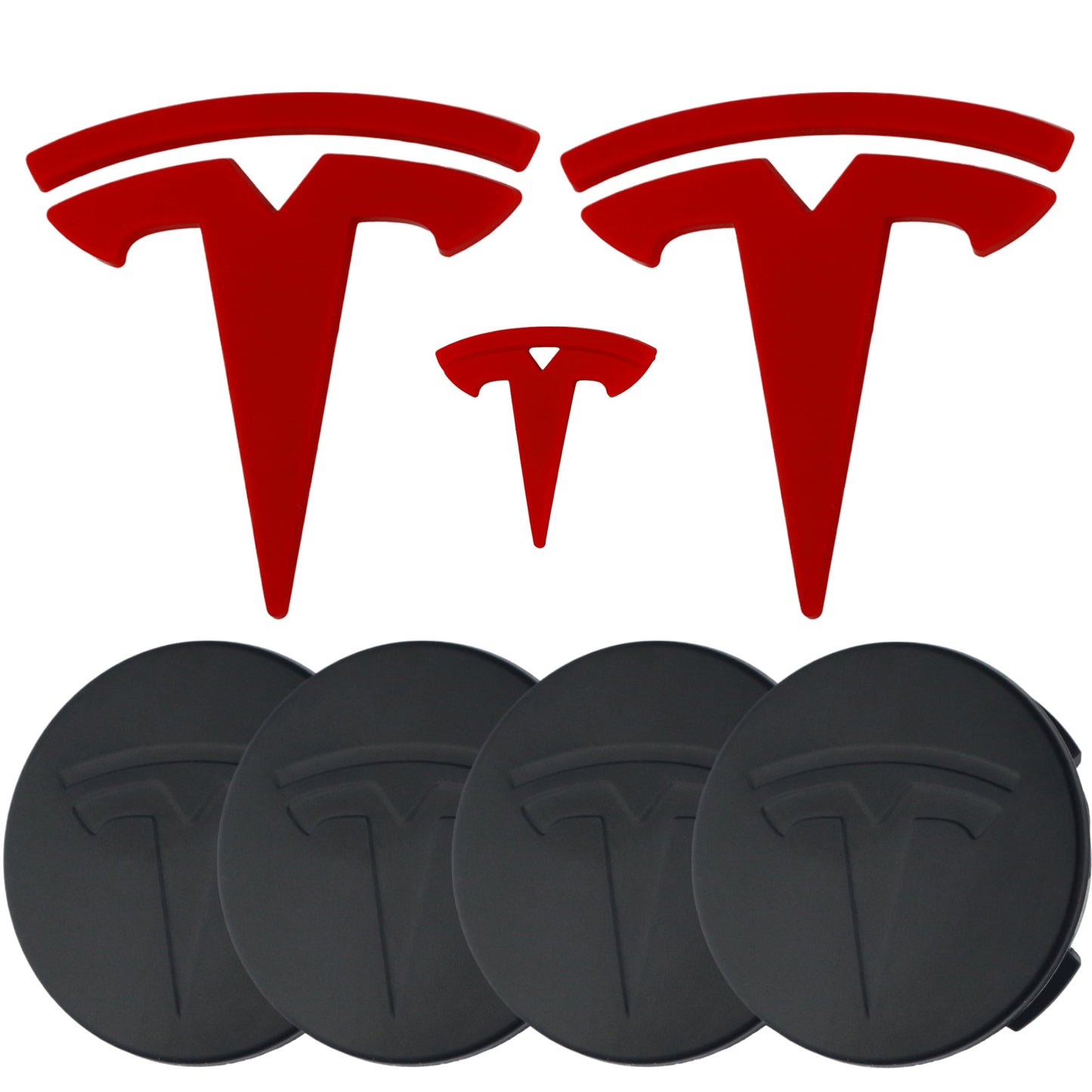 Tesla Emblem Overlay | Classic Red