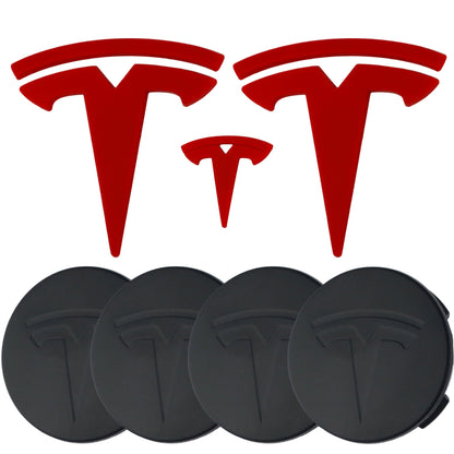 Tesla Emblem Overlay | Classic Red