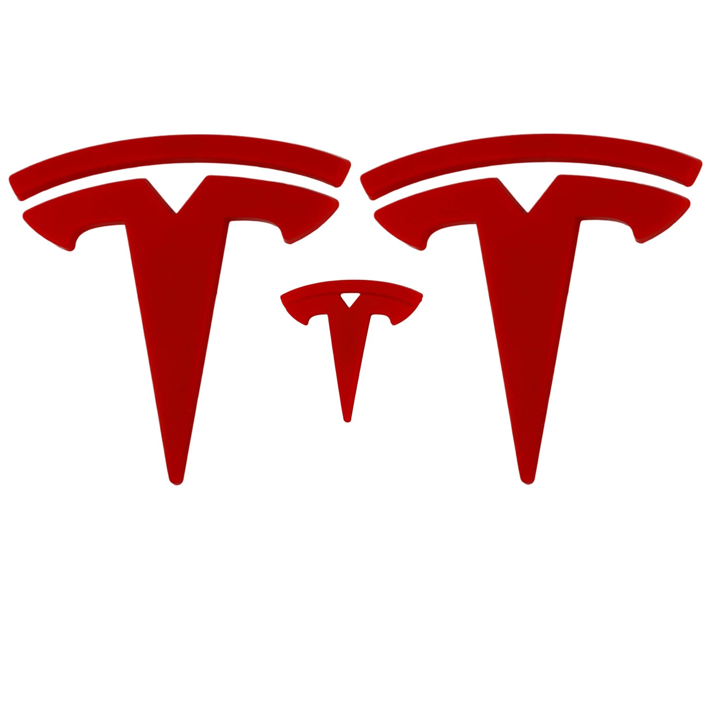 Tesla Emblem Overlay | Classic Red