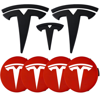 Tesla Emblem Overlay | Gloss Black