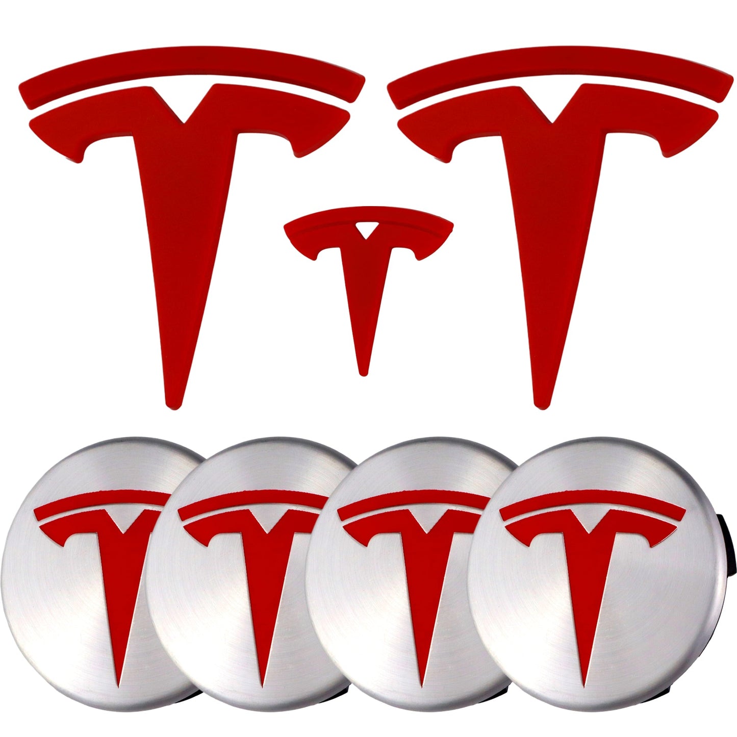 Tesla Emblem Overlay | Classic Red