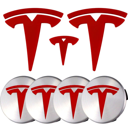 Tesla Emblem Overlay | Classic Red
